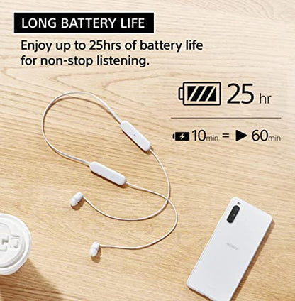 Sony WI-C100 Wireless in-Ear Bluetooth Headphones with Built-in Microphone,Blue,(Pack of 2) - color: Blue, size: One Size (Pack of 2)