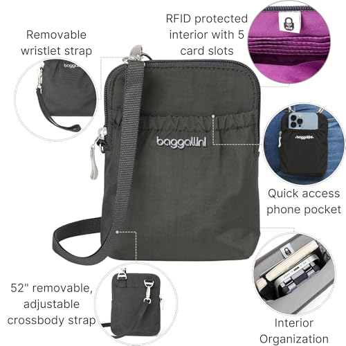 Baggallini RFID Bryant Pouch - color: Charcoal
