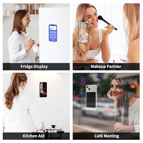 SHENGXIN 2 Pack Silicone Double-Sided Suction Grip – 40 Cups per Side, Strong Hold for iPhone, Galaxy, Pixel, Android – Hands-Free for Selfies & Videos (Black) - color: Black