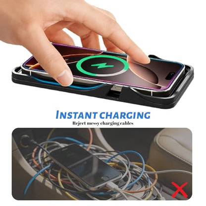 Non Slip Wireless Charger Mat for Ford Ranger 2000-2011 2019-2025, USB Car Wireless Charger Non-Slip Phone Charging Wireless Car Charger