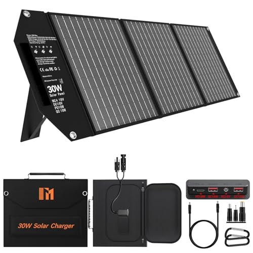 30W Solar Panels Charger Portable Foldable with USB-C USB-A MC4 DC - size: 30W