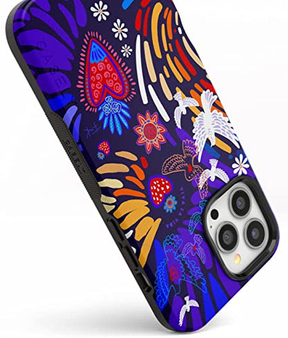 Casely iPhone 14 Pro Max Case | Viva La Vida | Frida Kahlo Collage | Bold Protective Design | Compatible with MagSafe - color: Frida Kahlo | Viva La Vida | Floral Collage