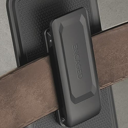 Encased for iPhone 15 Pro Case with Belt Clip Phone Holster and Kickstand Duraclip Series (Matte Black) - size: iPhone 15 Pro