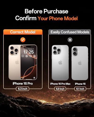 UNBREAKcable Privacy Screen Protector for iPhone 16 Pro - 3 Pack - size: iPhone 16 Pro