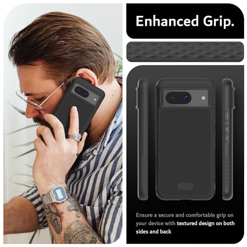TUDIA MergeGrip [Magsafe Compatible] Designed for Google Pixel 8 Case (2023) - Dual Layer [Military Grade] Shockproof Slim Rugged Tough Heavy Duty Phone Cases - Matte Black - color: Matte Black, size: Magnetic Pixel 8