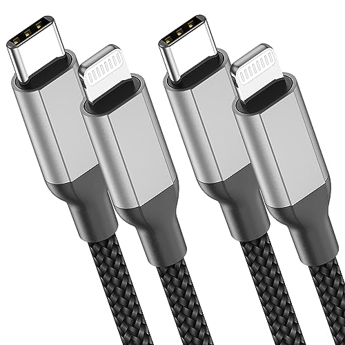 2Pack MFi Certified 2ft USB-C to Lightning Cable for iPhone 14/13/12, iPad - size: 2FT
