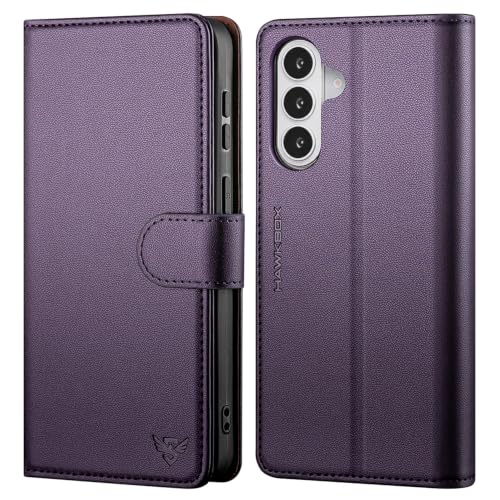 Compatible with Samsung Galaxy S26 Case Wallet with Card Holder [4 Card Slot] Women Men,RFID Blocking PU Leather Phone Case Flip Protector Cover Credit Card Slot Kickstand,Dark Purple - color: Dark Purple, size: Samsung Galaxy S26 - 6.3"