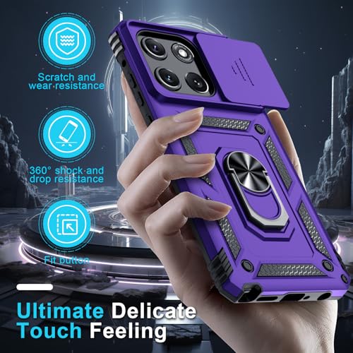 for Moto G Stylus 5G 2026/2025 Case Built in Slide Camera Cover - color: Purple, size: Moto G Stylus 5G 2026/2025