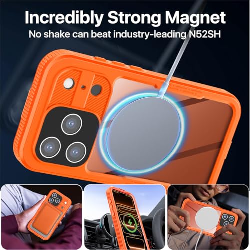 AICase Waterproof Case for iPhone 17 Pro Max+MagSafe Clear Water Proof Snowproof/Dustproof/Shockproof,IP68 Certified 360 Full Body Protection Fully Sealed Underwater for iPhone 17 Pro Max_98 - size: iphone 17 Pro Max