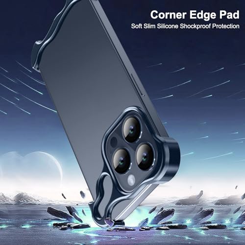 Frameless Phone Case Crafted for iPhone 12 Pro Max Blue - color: Aluminum Blue, size: iPhone 12 Pro Max