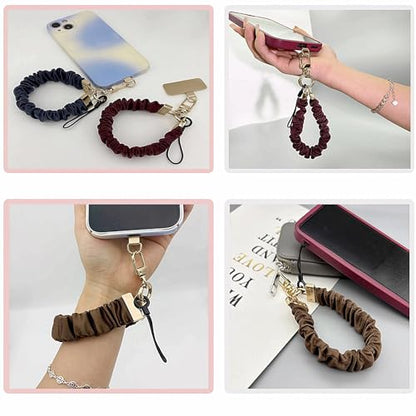 Long Pond Designer Cell Phone Wrist Strap, Anti-Lost Lanyard Wristlet Charm for iPhone 17 Pro Max&Most Cellphones, Detachable Bracelet - style: Classic Elastic Bracelet - Black