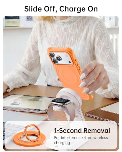 SYNCWIRE for MagSafe Phone Grip, Magnetic Phone Ring Holder - color: Orange