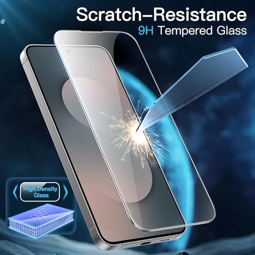 JETech Screen Protector for Samsung Galaxy S25 FE, 3-Pack | 9H Tempered Glass, HD Clear, Anti-Scratch Protection, Easy Installation Tool - size: Galaxy S25 FE