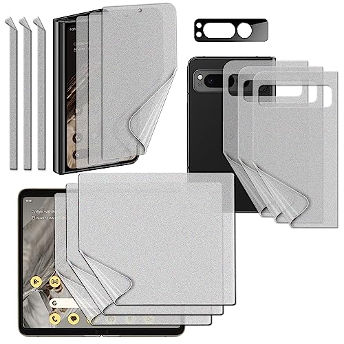 [3SET 13PCS] Google Pixel Fold 5G 2023 [3set 12pcs] Anti-Glare (matte) TPU Film Screen Protector + 1 Lens Protector with Hinge Protector [Anti-glare Film] Scratch Resistant HD Clear Case Friendly - color: [Pixel Fold] 3 set 12 pcs Matte TPU film + 1 lens