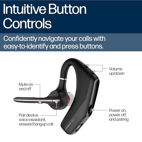 Poly Voyager Legend 50 - Bluetooth Headset - Wireless Headset with Mic - Four Noise-Canceling Mics, AI Noise Block & WindSmart Technology - Connectivity & Smart Call Controls - All-Day Comfort - style: Legend 50