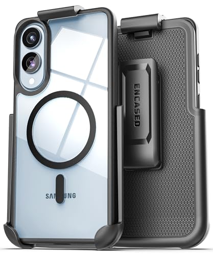 Encased SlimShield for Samsung Galaxy S25 Edge Case with Belt Clip (Compatible with MagSafe) Slim Protective Case & Holster (Clear, S25 Edge) - color: Clear, size: S25 Edge