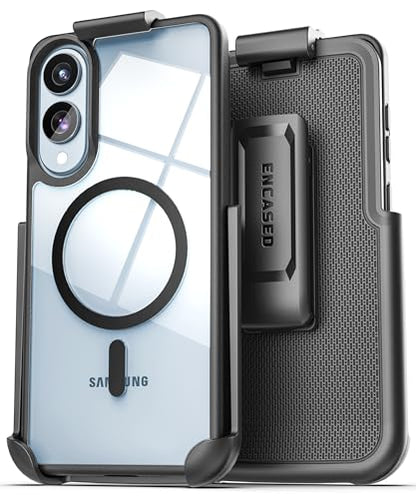 Encased SlimShield for Samsung Galaxy S25 Edge Case with Belt Clip (Compatible with MagSafe) Slim Protective Case & Holster (Clear, S25 Edge) - color: Clear, size: S25 Edge