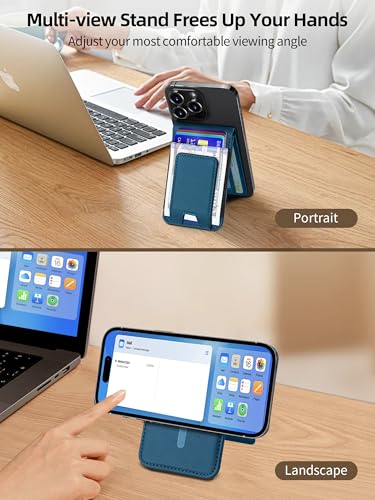 for MagSafe Wallet Tracker with Money Clip, Works with Apple Find My - color: Dark Blue Find My
