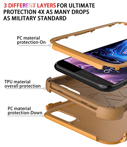 Diverbox for iPhone 8 Plus Case, iPhone 7 Plus Case [Shockproof] [Dropproof] [Dust-Proof],Heavy Duty Protection Phone Case Cover for Apple iPhone 8 Plus & 7 Plus (Yellow) - color: Yellow