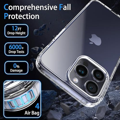 IAIYOXI for iPhone 14 Phone Case Clear, Shockproof Thin Crystal Clear Cover, Transparent Non-Yellowing and Bumpers Slim Anti-Scratch Protective for iPhone 14, 6.1 inch - size: iPhone 14