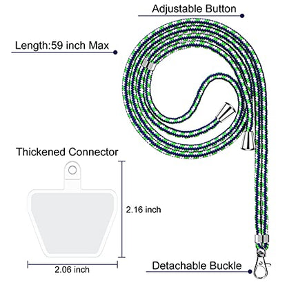 Weewooday 4 Pcs Phone Lanyard Crossbody Phone Strap, Camo Color Series - color: Camo Color Series