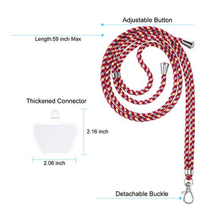 Weewooday 4 Pcs Phone Lanyard Crossbody Phone Strap, Colorful - color: Colorful