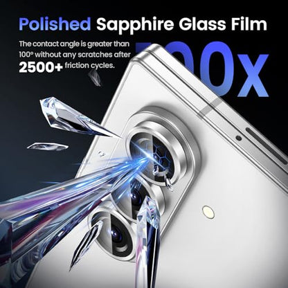 Tensea Camera Lens Protector Compatible for Samsung Galaxy Z Fold 7/8 Ultra - color: Silver