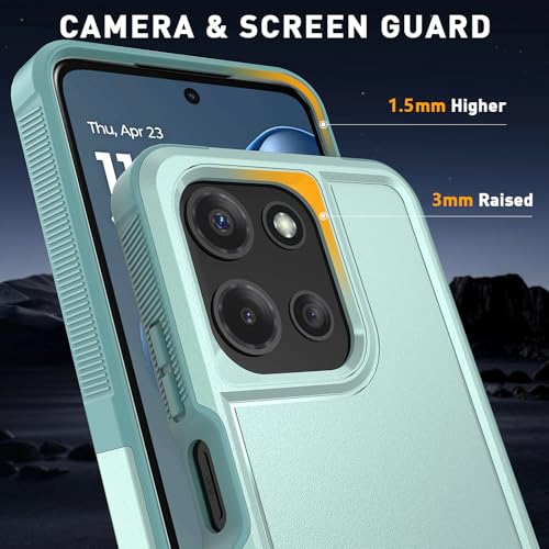 Vinve for Moto G Power 2025 Case with HD Screen Protector, Military-Grade Shockproof & Dual-Layer Protection, Anti-Slip Grip Design Phone Case, Green - color: Green