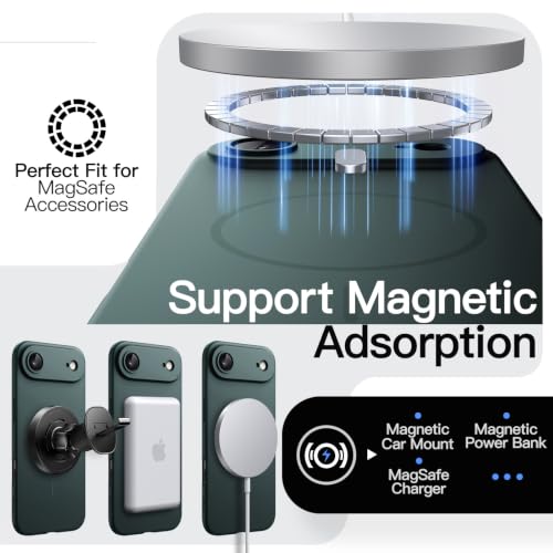 JETech Magnetic Slim Case for iPhone Air, Midnight Green - color: Midnight Green, size: iPhone Air