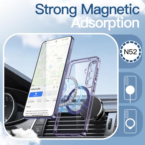 JETech Magnetic Case for Galaxy S26 Plus, Cobalt Violet | Compatible with MagSafe, Full Camera Lens Protection, Shockproof Protective Phone Cover, Scratch Resistant Clear Back - color: Cobalt Violet, size: Galaxy S26 Plus