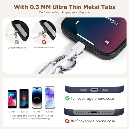 Tiostep Clip and Go Strap for Phone with Wallet Crossbody Phone Lanyard Adjustable and Anti-Theft Leather Purse with RFID Zipper Pouch for Travel Daily Life. Brown Medium - color: Brown