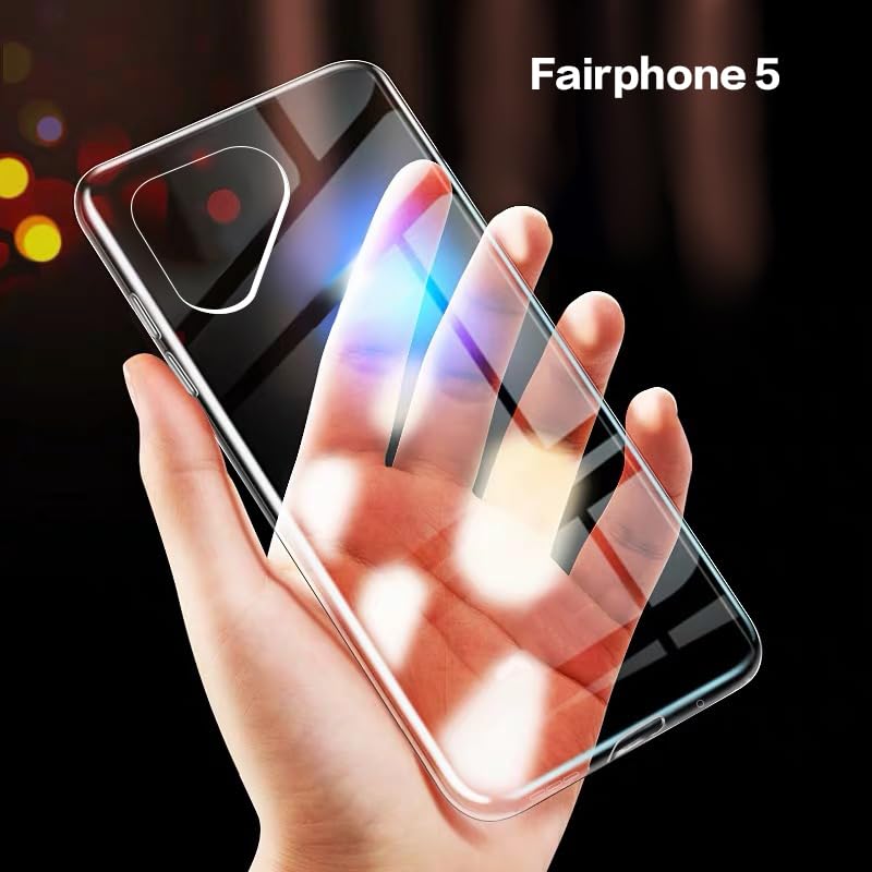 Protective Case for Fairphone 5 - Clear | 6.46" Slim Shockproof Bumper Back Cover Anti-Scratch Flexible TPU Shell, Grip-Friendly - color: Transparent