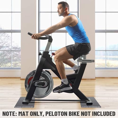 Under Desk Elliptical Mat - Non-Slip Exercise Equipment for Peloton Bike, Small Exercise Mat for Desk Workout Equipment - color: Grey 1 Pc
