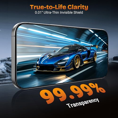 Screen Protector for iPhone 17 Pro Max 6.9 Inch, 3-Pack with Auto-Alignment Kit – 9H Hardness, HD Clear, Bubble-Free, Case-Friendly Tempered Glass - color: 17promax-Transparent