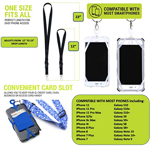 Gear Beast Cell Phone Lanyard with Adjustable Neck Strap Compatible with iPhone Galaxy & Most Smartphones - color: Tropical Lillies