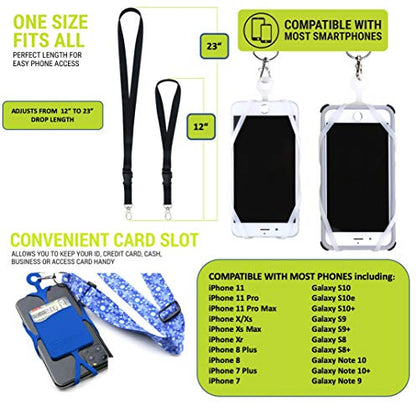 Gear Beast Cell Phone Lanyard with Adjustable Neck Strap Compatible with iPhone Galaxy & Most Smartphones - color: Tropical Lillies