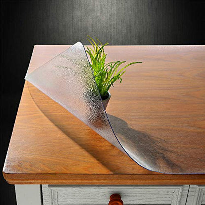 NECAUX Frosted PVC Table Cover Protector 12 x 16 Inch 1.5mm Thick - color: Frosted 1.5mm, size: 12" x 16"