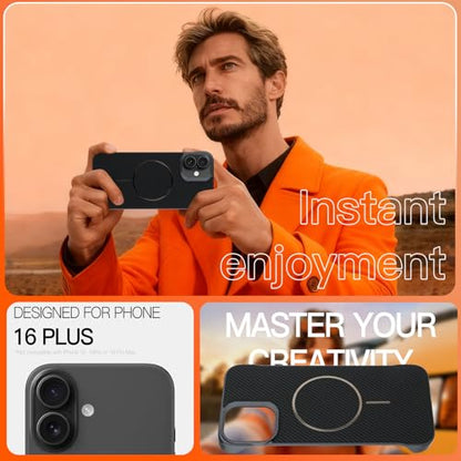 Phone Case Crafted for iPhone 16 Plus,Blus - color: Black-2, size: iPhone 16 Plus