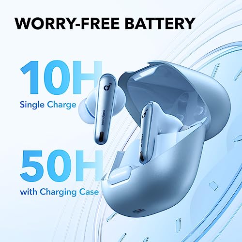 soundcore by Anker Liberty 4 NC Wireless Earbuds - color: Light Blue