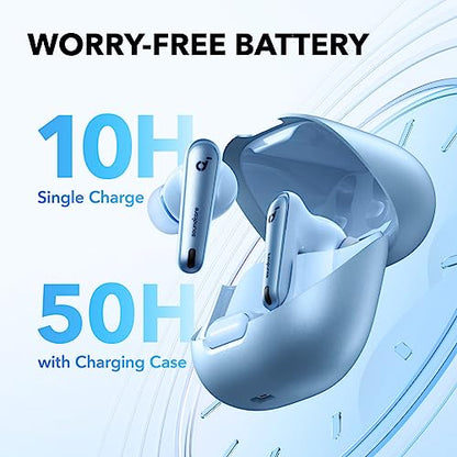 soundcore by Anker Liberty 4 NC Wireless Earbuds - color: Light Blue
