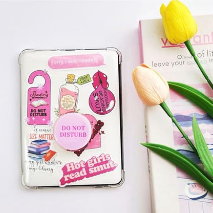 Cute Donot Disturb Expandable Collapsible Grip, for with Kindle E-Readers, iPhones and Smartphones,Rotating Folding Elastic Base, A Gift for Book Lover - color: DO NOT DISTURB