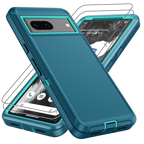 Pilaru for Google Pixel 7 Case,Pixel 7 Case with 2Pcs HD Screen Protector, Military Grade 3 in 1 Shockproof/Dustproof/Drop Proof Military Grade Protective Cover for Pixel 7-Green - color: Green, size: Google Pixel 7