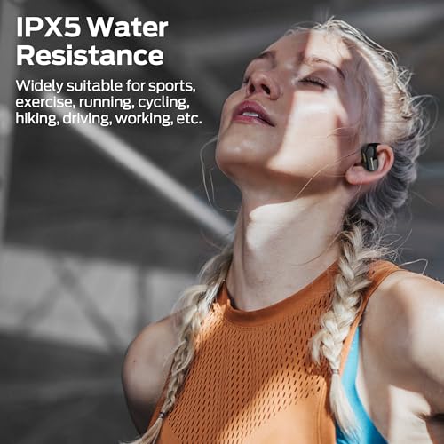 Monster Open Ear AC312 Headphones, Bluetooth 5.4 Wireless Earbuds with Noise-Cancelling Mic for Clear Calls, Powerful Sound by 16mm Large Drivers, Touch Control 32H Playtime, IPX5 Waterproof for Sport
