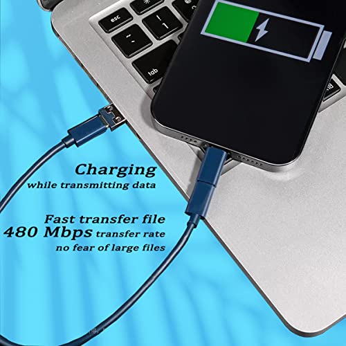 Multi USB Charging Adapter Cable Kit, USB C to iOS Adapter for Travel, Conversion Set A & USB C to Male Micro /USB C/iOS Adapter, Data Transfer, Card Storage, Tray Eject Pin, Phone Holder (blue) - color: blue