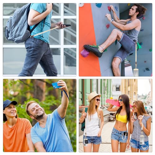 Hovmwey Stretchy Phone Lanyard Tether, 2 Pack Phone Leash Anti-theft Phone Strap for Anti-drop Outdoor Hiking Cycling Climbing Universal for Most Cell Phones, Sakura Blossom - color: Sakura Blossom