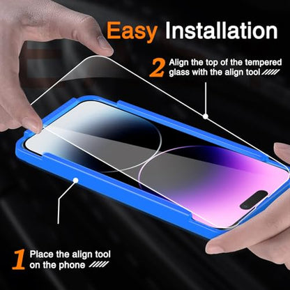 Wiaocit Tempered Glass Screen Protector for iPhone 14 Pro Max - size: iPhone 14 Pro Max-6.7 Inch