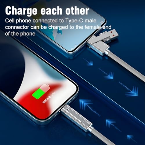 2 Pack USB C to C Cable 3.3ft Chubby Silicone 4 in 1 USB C Charging Cable - color: 4 Combinations Grey+White