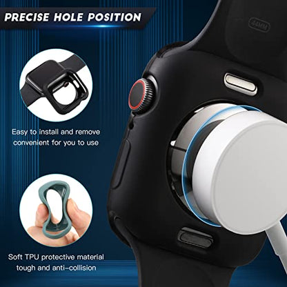 16 Pieces Soft TPU Protective Watch Case Anti-Scratch Silicone Protector Soft Flexible TPU Thin Lightweight Bumper Cover for Smartwatch Series(45 mm) - size: 45 mm