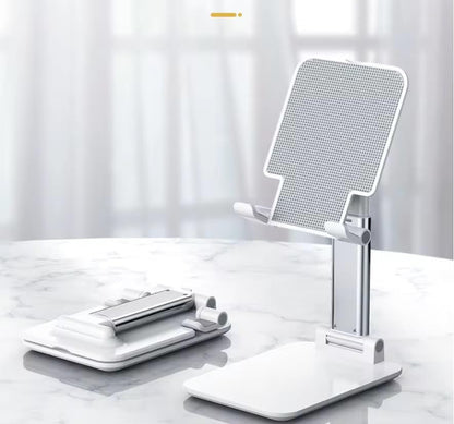 Phone and Tablet Stand, Adjustable, Foldable Universal Mount, Compatible with iPhone, iPad. Useful for Study Table, Office, Home etc. Phone, Ipad, Stand. (Black) - color: Black