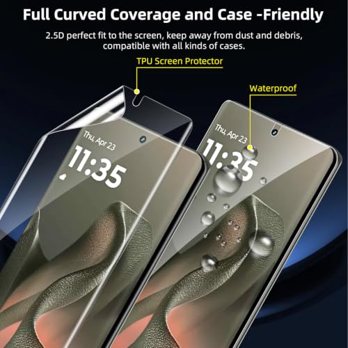 3 Pack Screen Protector for Motorola Edge 2025, Premium Soft TPU (Not Glass), Self-Healing, Full Coverage, Touch Sensitive, Bubble Free, HD Clear Screen Protector for Moto Edge 2025